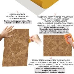 Tink Açık Kahverengi Mermer Görünümlü Pvc Panel 41x62 cm