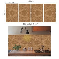 Tink Light Brown Marble Look PVC Panel 41x62 cm