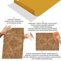 Tink Light Brown Marble Look PVC Panel 41x62 cm