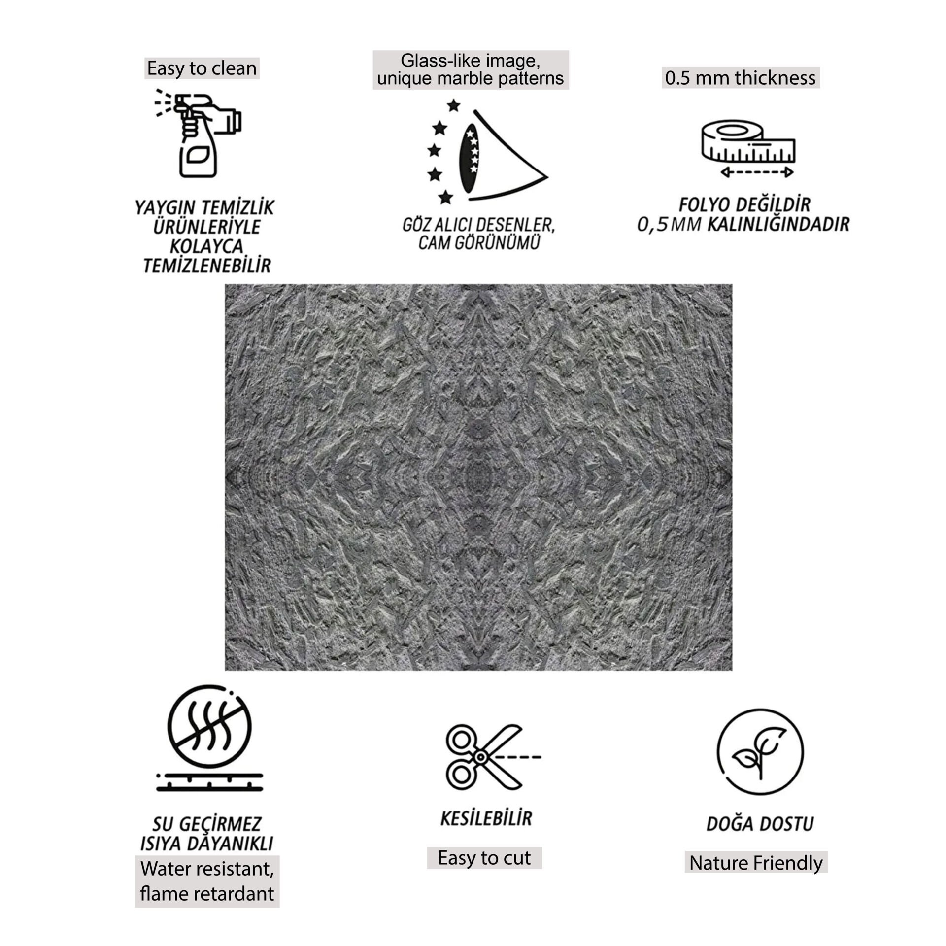 Tink Uzay Mermer Görünümlü Pvc Panel 41x62 cm