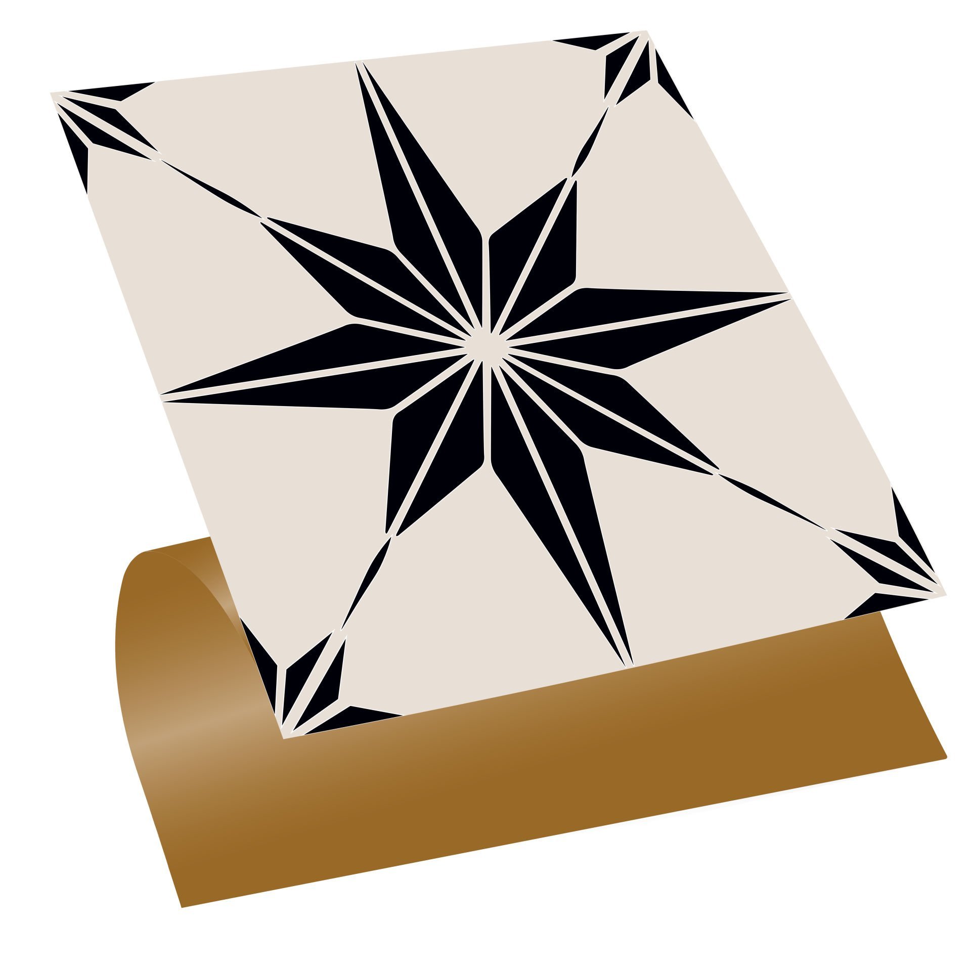 Tink Kendinden Yapışkanlı Siyah Yıldızlı Yer Karosu Desenli 30x30 cm Zemin Duvar Kaplama