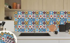 Tink Kendinden Yapışkanlı Zambak Desenli 30x30 cm Pvc Zemin Duvar Kaplama