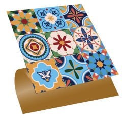 Tink Kendinden Yapışkanlı Zambak Desenli 30x30 cm Pvc Zemin Duvar Kaplama