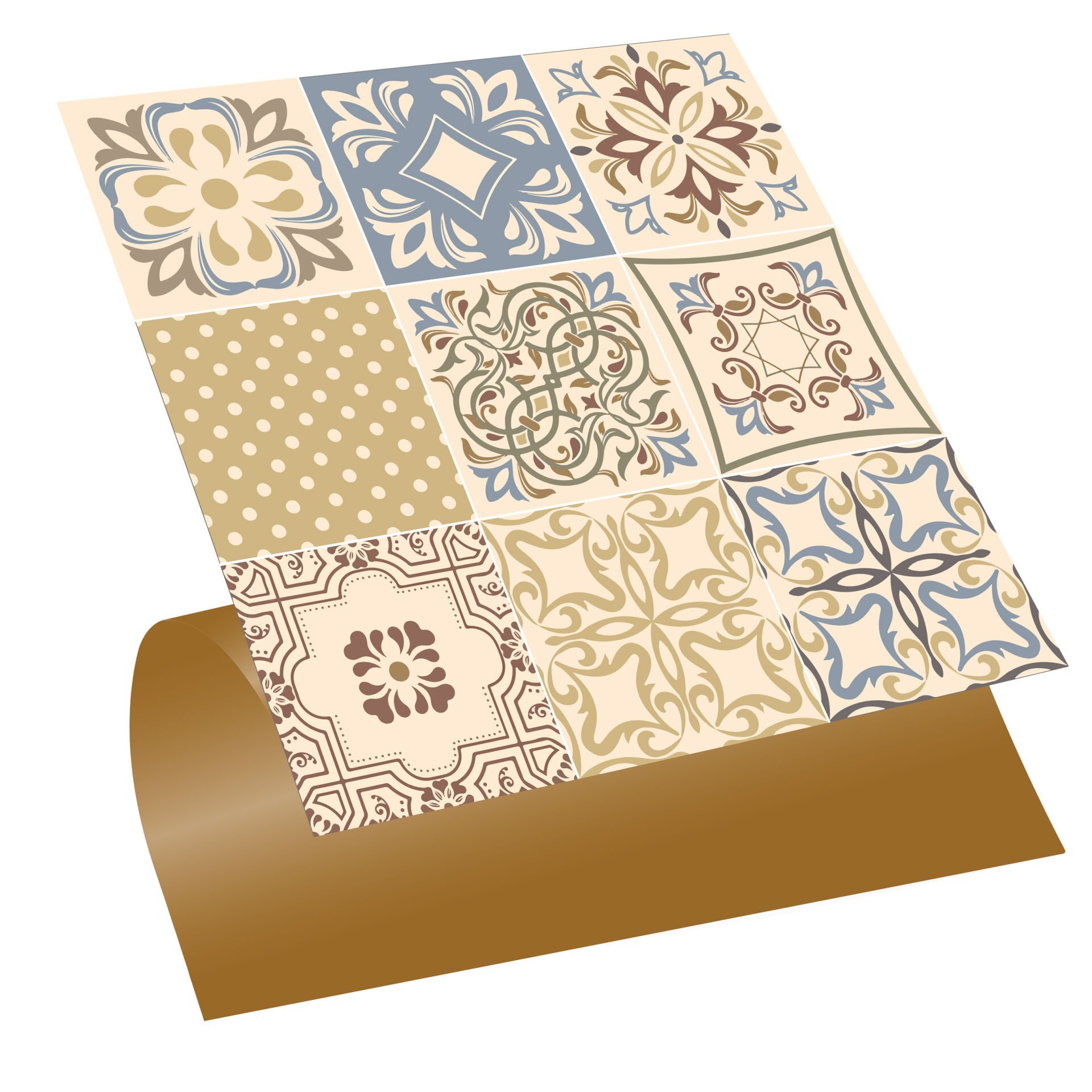 Tink Kendinden Yapışkanlı Karma Soft Çiçek Desenli 30x30 cm Zemin Duvar Kaplama