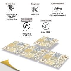 Tink Kendinden Yapışkanlı Karma Soft Çiçek Desenli 30x30 cm Zemin Duvar Kaplama