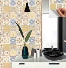 Tink Kendinden Yapışkanlı Karma Soft Çiçek Desenli 30x30 cm Zemin Duvar Kaplama