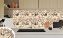 Tink Kendinden Yapışkanlı Japon Desenli 30x30 cm Pvc Zemin Duvar Kaplama 1 m2 (11 Adet)
