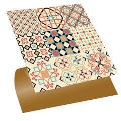 Tink Kendinden Yapışkanlı Japon Desenli 30x30 cm Pvc Zemin Duvar Kaplama 1 m2 (11 Adet)