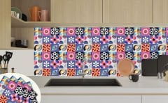 Tink Kendinden Yapışkanlı Şeker Desenli 30x30 cm Pvc Seramik Fayans Kaplama