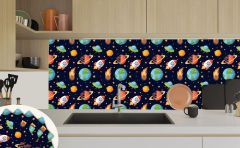 Tink Kendinden Yapışkanlı Çocuk Desenli 30x30 cm Pvc Seramik Fayans Kaplama