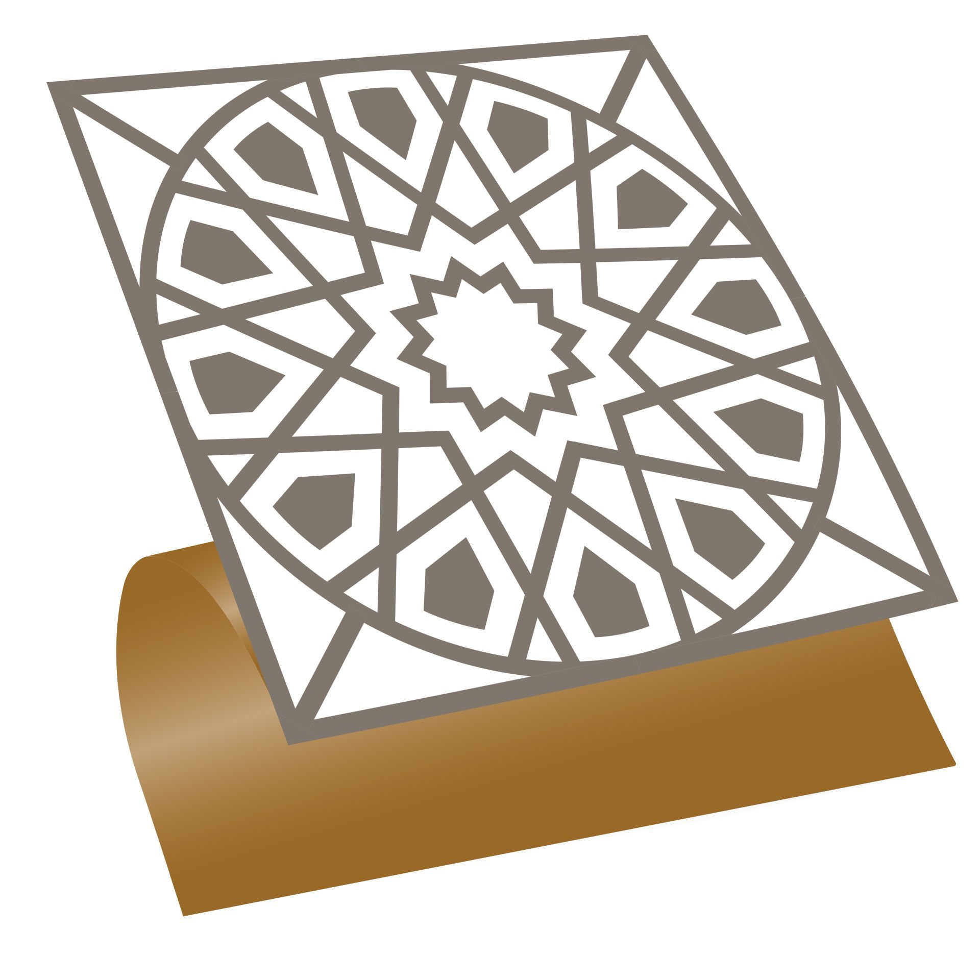 Tink Self Adhesive Seljuk Geometric Patterned 30x30 cm PVC Ceramic Tile Coating